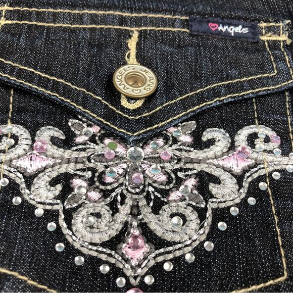 Angel cropped dark blue jeans with belt size 3 - Picture 3 of 9